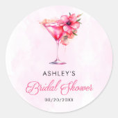 Champange-Brautparty Runder Aufkleber (Vorderseite)