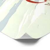 Champery Ski Resort Travel Poster (Ecke)