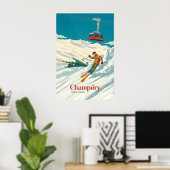 Champery Ski Resort Travel Poster (Heimbüro)