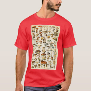 Champignon I Vintag French Mushroom Chart by Adol T-Shirt