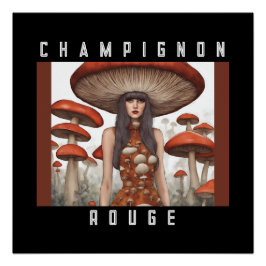 Champignon Rouge Poster