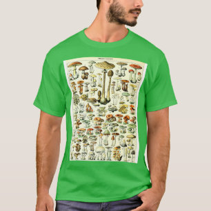 Champignons Mushrooms Vintag Botanische Illustrati T-Shirt
