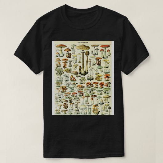 Champignons Mushrooms Vintag Botanische Illustrati T-Shirt (Design vorne)