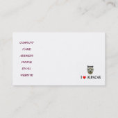 Champion Alpacas Visitenkarte (Rückseite)