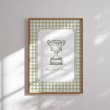Champion at Heart Vintage-Trophäen-Wandkunst