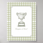 Champion at Heart Vintage-Trophy-Wandkunst Poster (Vorne)