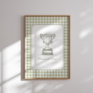 Champion at Heart Vintage-Trophy-Wandkunst Poster