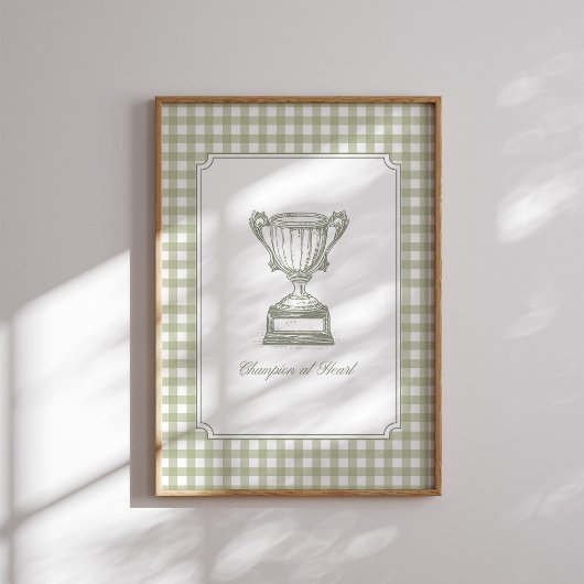 Champion at Heart Vintage-Trophy-Wandkunst Poster