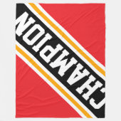 CHAMPION Athletic Bright Red Black Racing Stripes Fleecedecke (Vorderseite)