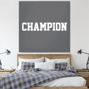 CHAMPION Athletic Weiße Schrift auf kräftigem mode Leinwanddruck