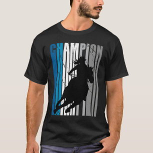 Champion Barrel Racing Pferd Reiten Türkis Cowgirl T-Shirt