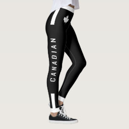 Champion Canadian White Maple on Black (Kruste) Leggings