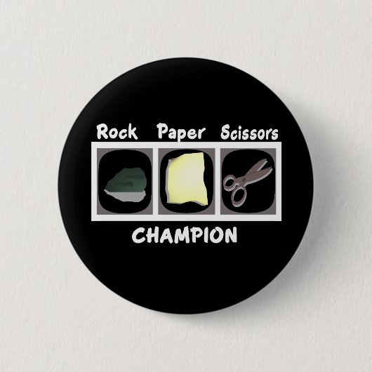 Champion der Rock Paper Scissors Button (Vorderseite)