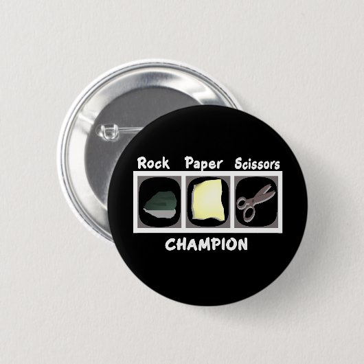 Champion der Rock Paper Scissors Button (Vorne & Hinten)