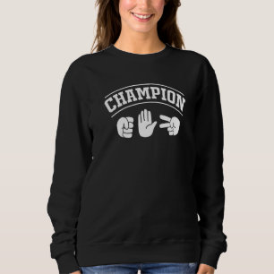 Champion der Rock Paper Scissors Sweatshirt