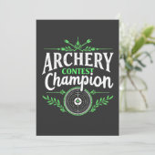 Champion des Bogenwettbewerbs Bow and Arrow Einladung (Stehend Vorderseite)