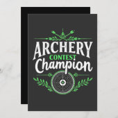 Champion des Bogenwettbewerbs Bow and Arrow Einladung (Vorne/Hinten)