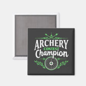 Champion des Bogenwettbewerbs Bow and Arrow Magnet (Vorderseite/Rückseite)