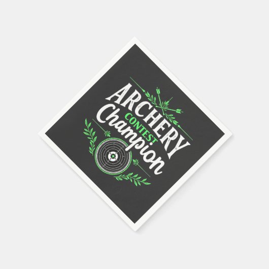 Champion des Bogenwettbewerbs Bow and Arrow Serviette (Ecke)