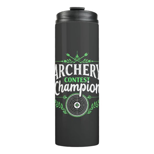 Champion des Bogenwettbewerbs Bow and Arrow Thermosbecher (Vorderseite)
