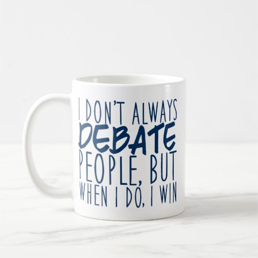 Champion des Funny Debate-Teams Kaffeetasse (Links)