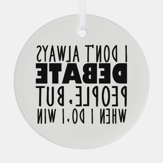 Champion des Funny Debate-Teams Ornament Aus Glas (Rückseite)