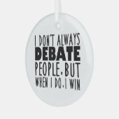 Champion des Funny Debate-Teams Ornament Aus Glas (Vorderseite links)