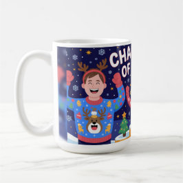 Champion des hässlichen Weihnachtspullovers  Kaffeetasse