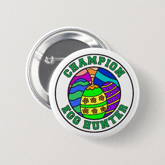 Champion Egg Hunter Ostereier Jagd Button (Vorne & Hinten)