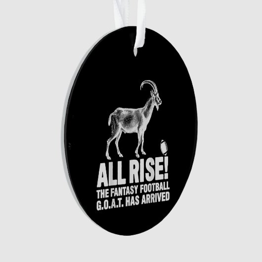 Champion Fantasy Football Goat Geschenk Ornament (Vorderseite)