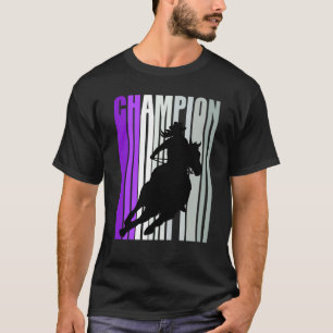 Champion-Fassrennen-Reitsport Lila Cowgirl T-Shirt