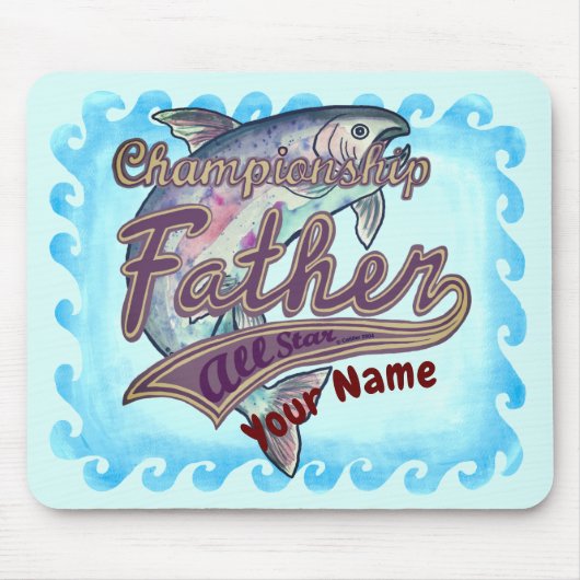 Champion Fishing Vater individuelle Name Mousepad (Vorne)