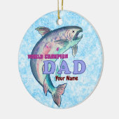 Champion Fishing Vater Keramik Ornament (Links)