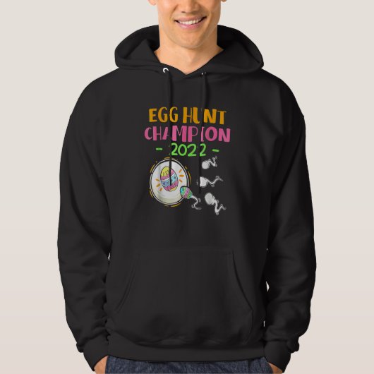Champion für die Eierjagd 2022 Osterschwangerschaf Hoodie (Vorderseite)