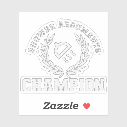 Champion für Duschargumente Aufkleber (Blatt)