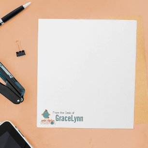 Champion für Hühnergewächse aus aquamarinem und ro Notizblock