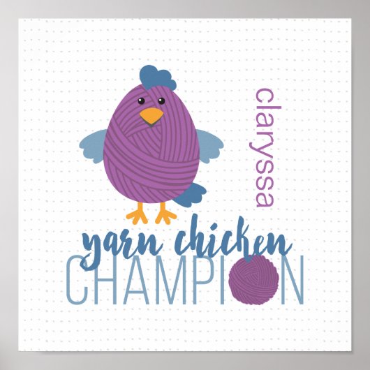 Champion für lila & Blue Yarn Poster (Vorne)
