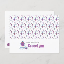 Champion für lila & Blue Yarn Postkarte