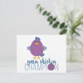 Champion für lila & Blue Yarn Postkarte (Stehend Vorderseite)