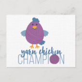 Champion für lila & Blue Yarn Postkarte (Vorderseite)