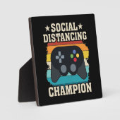 Champion für soziale Distanz - Funny Video Gamer Fotoplatte (Vorderseite)