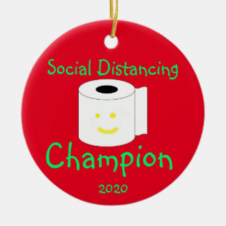 Champion für soziale Distanz Keramik Ornament