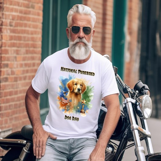 Champion Golden Retriever Glitzern mit Trophäe T-Shirt