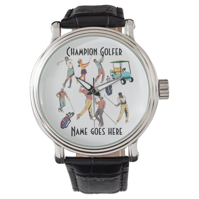 Champion Golfer Watch - Name anpassen Armbanduhr (Vorderseite)