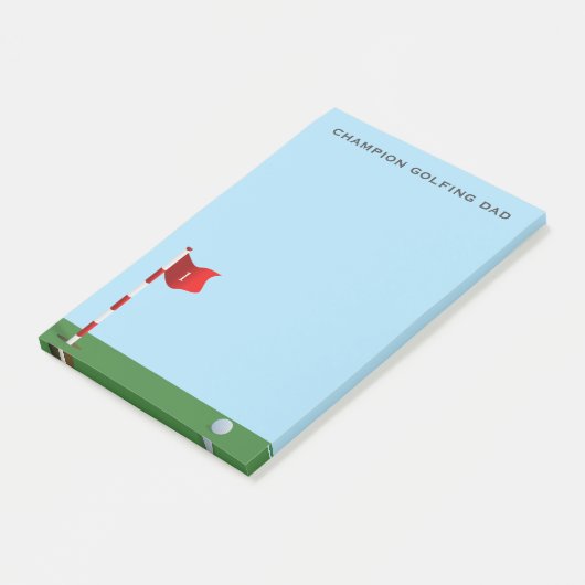 Champion Golfing Vater Blue und Green Post - Anmer Post-it Klebezettel (angewinkelt)