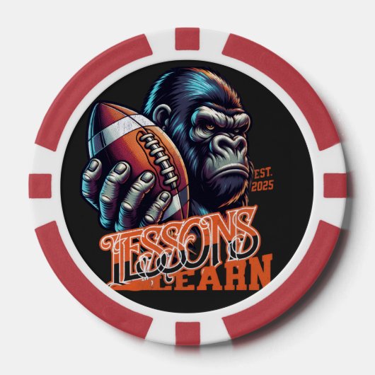 Champion Gorilla Lektionen Lernen Poker Chip (Vorderseite)