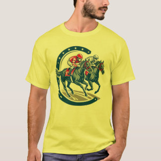 Champion Horse und Jockey-Logo für Event-Banner T-Shirt