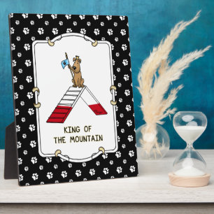 Champion King of the Berg Hund Agility lustig Fotoplatte