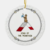 Champion King of the Berg Hund Agility lustig Keramik Ornament (Vorne)