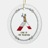Champion King of the Berg Hund Agility lustig Keramik Ornament (Links)